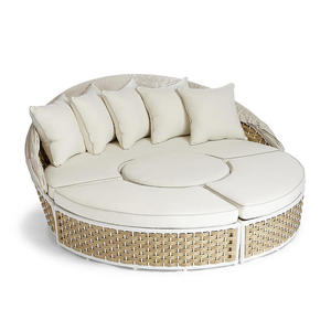 <span class=keywords><strong>Chaise</strong></span> longue <span class=keywords><strong>de</strong></span> jardin moderne en aluminium et rotin pour plage, piscine, hôpital ou hôtel – Idéale pour bronzer - Product Image 4