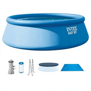 <span class=keywords><strong>Piscine</strong></span> gonflable hors sol ronde <span class=keywords><strong>Intex</strong></span> Easy Set 15 pi x 42 po avec filtre à cartouche, pompe, échelle, couverture et bâche de sol - Product Image 1