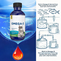 Huile de poisson Oméga-3 pure et naturelle 60 ml pour chiens et chats – Complément liquide pour la santé des articulations, de la peau, du pelage et du système immunitaire (EPA, DHA) – Marque privée