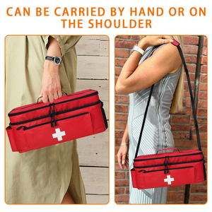 Trousse de premiers secours d'<span class=keywords><strong>urgence</strong></span>, étui de transport de médicaments, sangle réglable, organisateur de flacons de pilules multifonctionnel - Product Image 6