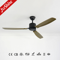Ventilateur de plafond 1stshine 57 pouces avec télécommande, silencieux, qualité supérieure, haute performance, style luxueux, moteur DC haut de gamme
