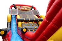 Château gonflable d'extérieur et d'intérieur avec toboggan aquatique et sec, château sauteur gonflable pour intérieur et extérieur