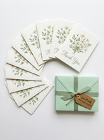 Tarjetas de Agradecimiento con Diseño de Margaritas en Acuarela Impresas Personalizadas con Sobres |   Tarjetas de Felicitación Florales al por Mayor |   Tarjetas de Regalo de Papel Ecológicas