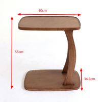 Mesa de Centro de Madera Maciza para Sala de Estar, Personalizable, Duradera, Moderna, Minimalista, Ideal para Picnic y Camping