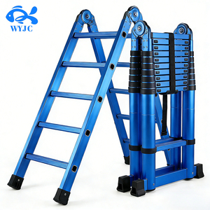 Aluminum Alloy Modern <strong>Telescopic</strong> <strong>Ladder</strong> Thickened Folding <strong>Ladder</strong> Multifunctional Lifting Engineering <strong>Ladder</strong> 150kg Load Capacity - Product Image 1
