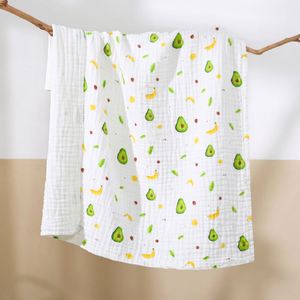 Wholesale Custom Pattern Solid Cotton Muslin <b>Blanket</b> for <b>Baby</b> - Product Image 6