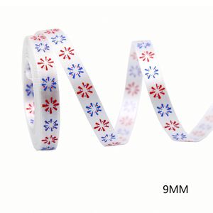 Wholesale Zexiao Patriotic 0.9cm Multi-Length <b>Red</b> White Blue Star Grosgrain Stain Ribbon <b>Glitter</b> for 4th July Decor DIY Projects - Product Image 3