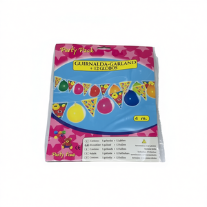 Set di decorazioni per feste con ghirlanda e 12 palloncini, 4 m - Product Image 1
