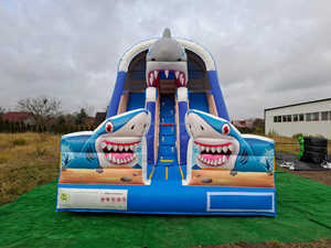Xinyue Parque Acuático Inflable Comercial Grande con Dos Toboganes, Lona <span class=keywords><strong>de</strong></span> PVC, Tamaño Personalizable, Tobogán Acuático, Trampolín, Parque <span class=keywords><strong>de</strong></span> Trampolines - Product Image 2