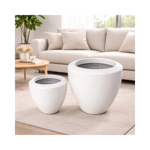 Macetas de Fibra de Vidrio Talladas a Mano, Macetas de Flores de Jardín de Buena Calidad, Diseño Moderno, Ecológicas, Duraderas, Ligeras y Sostenibles - Product Image 1