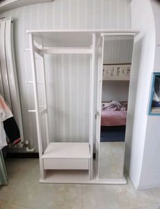<span class=keywords><strong>Perchero</strong></span> de <span class=keywords><strong>Pared</strong></span> Moderno con <span class=keywords><strong>Espejo</strong></span> Integrado de Madera Maciza, con Estante de Almacenamiento, <span class=keywords><strong>Perchero</strong></span> de Pie Portátil para Hotel, <span class=keywords><strong>Perchero</strong></span> de Esquina - Product Image 6