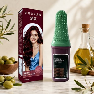 Tinte Permanente para el Cabello en Crema Color Borgoña 200ml con Aplicador de Peine, Venta al Por Mayor, Logotipo Personalizado OEM - Product Image 1