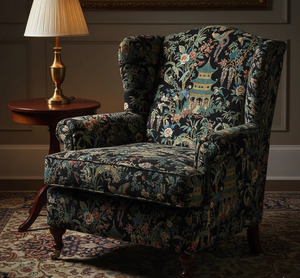 Tissu d'ameublement imprimé Chinoiserie OEM Bridgewater, Velours Hollandais, Satin, Lin, Toile, Velours Matty Celosia au mètre - Product Image 1