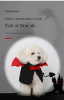 Costume de chat démoniaque pour Halloween, cape de vampire avec ailes de chauve-souris et nœud papillon pour petits chiens et chats, déguisement cosplay