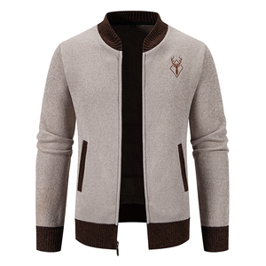 <span class=keywords><strong>Cardigan</strong></span> in Cashmere Personalizzato da <span class=keywords><strong>Uomo</strong></span> 2025, Giacca Casual <span class=keywords><strong>con</strong></span> Zip e Vestibilità Aderente, Foderato in Pile, Lavorato a Maglia in Cotone, Maglione Natalizio da <span class=keywords><strong>Uomo</strong></span> - Product Image 3