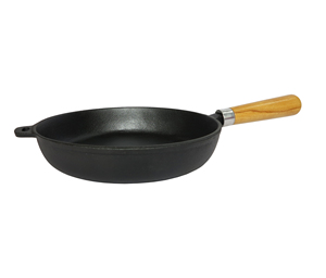 <span class=keywords><strong>Sartén</strong></span> de Hierro Fundido Resistente con <span class=keywords><strong>Mango</strong></span> de Madera <span class=keywords><strong>Extraíble</strong></span>, <span class=keywords><strong>Sartén</strong></span> Multiusos para Todo Tipo de Cocinas - Product Image 5