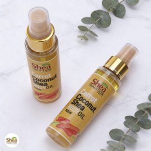 Huile corporelle naturelle Shea Tradition Nigeria à la carotte et à la noix de coco, biologique, 100 ml, produit de soin de la peau pour tous types de peau - Product Image 3