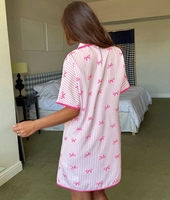 Robe de nuit en coton imprimé pour femme, pyjama, vêtements d'intérieur, robe personnalisable, ODM