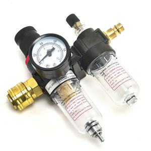 Filtre régulateur de pression AFC2000 avec manomètre, connecteur de style allemand, capacité d'air 0-10 kg, purge manuelle, pièces pneumatiques - Product Image 1