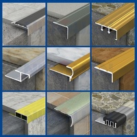 Profil de marche d'escalier en laiton métallique robuste, conception personnalisée OEM NIUYUAN, matériaux de construction