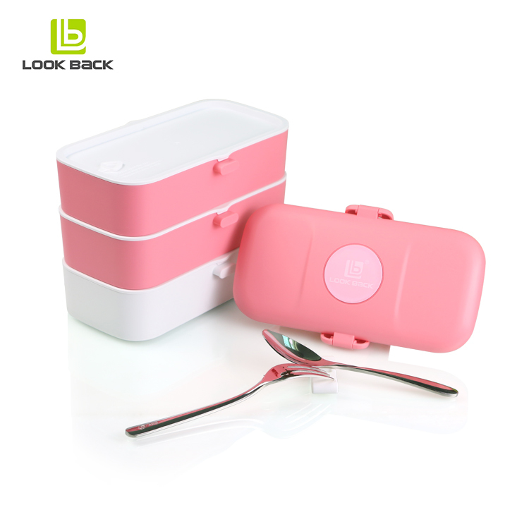 Luxe Sushi Récipient Vert Enfants Empilable En Plastique Micro-ondable Pp Carré Boîte À Bento