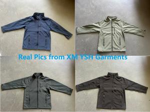 Áo khoác gió mềm mại chống nước ngoài trời có khóa kéo dành cho nam, lót lông cừu, nhẹ, áo mưa unisex, áo khoác mềm mại - Product Image 4