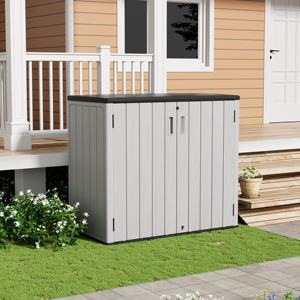 Armário de Armazenamento Externo de 37 Cu.ft (860 Litros) em HDPE, Caixa de Armazenamento para Jardim à Prova d'Água - Product Image 4