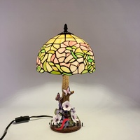 Lampe de table décorative LED 2026 Sensmuel en alliage, abat-jour coloré en vitrail artisanal soudé