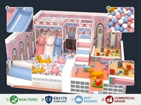 Equipo Personalizado Integral para Parques Infantiles Interiores y Cafeterías de Juego: Gran Castillo de Juegos con Piscina de Bolas Oceánicas para Niños, Centro de Diversión