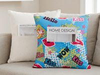 Housse de coussin carrée de luxe 40x40 en lin vierge avec poche pour sublimation personnalisée