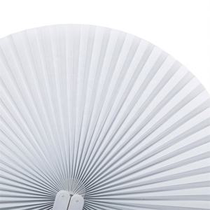 Éventails pliants en papier blanc en forme de cœur, avec poignées en plastique, couleurs personnalisables, pour peinture DIY - Product Image 4