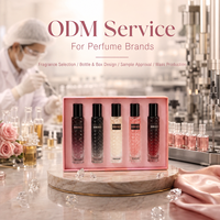 Collection de mini-parfums tendance aux senteurs fruitées, prise en charge OEM/ODM, coffret de 5 parfums avec boîte magnétique rose vif