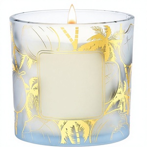 Velas Aromáticas de Lujo con Cera de Abeja y Lámina Dorada, Ecológicas, Venta al por Mayor de Fábrica, Personalizadas, en Frascos de Vidrio Multicolor, Aromaterapia para el Hogar - Product Image 3