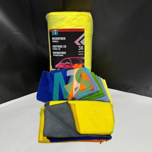 Toalla de microfibra personalizada para lavado de coches, limpieza, detallado y secado de vehículos, paño de microfibra de pelo alto y bajo - Product Image 1