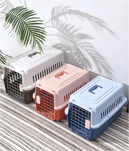 Luxury Plastic Airline Approved <b>Dog</b> & Cat Transport Box with Handle Eco-Friendly Portable Pet Carrier Metal Door 10kg Capacity - Product Image 4