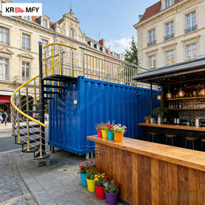 Café et restaurant mobile en conteneur d'expédition extensible avec cuisine au design industriel pour usage extérieur - Product Image 2