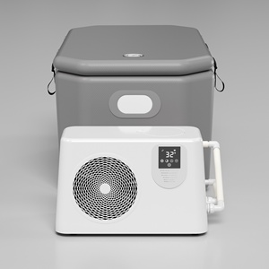 Enfriador de Inmersión en Frío Listo para Enviar con Unidad de Bomba y Sistema de Filtro de Ozono, Bañera de Hielo Inflable Gris para Crioterapia - Product Image 4