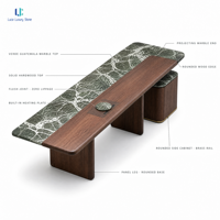 Table basse Luca Marble Verde Alpi |   Marbre naturel pour hôtel, salon de thé, villa, cour, club-house, salon, ODM OEM
