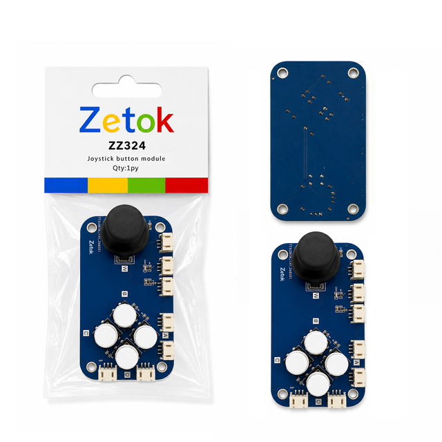 Zetok Joystick Keypad Module 3.3V-5V Electronic Building Blocks PS2 Game Joystick Key Module for Compatible Arduino