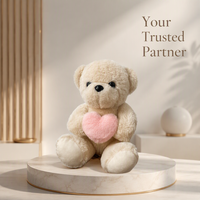 Adorable ours en peluche bleu clair avec nœud en satin et pattes blanches, animal en peluche doux pour la décoration de la salle de bain de bébé et de la chambre d'enfant