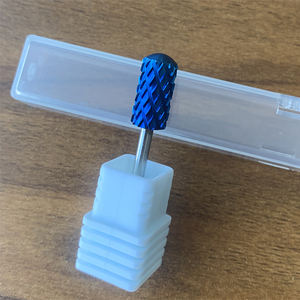 Brocas para uñas con parte superior redonda de barril grande azul de 3/32 ", fáciles y seguras de usar para máquina <span class=keywords><strong>Dremel</strong></span> de polvo acrílico de gel duro - Product Image 5