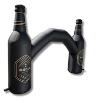 Arche gonflable publicitaire pour bouteilles de vin, arche à double pilier gonflable pour entrée de bar, boîte de nuit, pub, carnaval, fête musicale, décoration