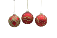 Bestverkochte handgemaakte kerstdecoratieve glazen beschilderde hangende ballen 8CM Kerstboom scène creatieve hangende vintage afwerking