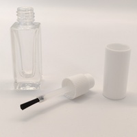 Nouveau flacon vide en verre transparent de 5 ml pour vernis à ongles, avec bouchon à vis et pinceau, forme cylindrique, pour sérigraphie, utilisation avec vernis à ongles, huile, blush, OEM