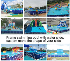 Piscinas Rectangulares <span class=keywords><strong>Grandes</strong></span> Personalizadas con Marco de Acero <span class=keywords><strong>Desmontable</strong></span> para Adultos o Mascotas - Product Image 4