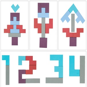 Jouet de puzzle quatre en un, blocs de construction Tetri, jouet éducatif pour le développement intellectuel des bébés - Product Image 3