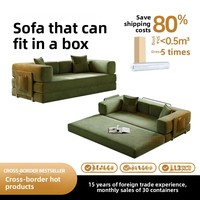 Modernes Luxus Chesterfield Quadratisches Modulares Sofa Frei Kombinierbar Umwandelbares Liegebett Vakuumkomprimiert für Wohnzimmer