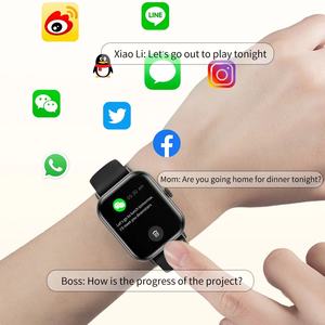 Gw62 jam tangan pintar layar persegi Digital, gelang silikon tampilan TFT, Mode olahraga Multi-Sport IP67 tahan air peringkat modis dapat dipakai - Product Image 4