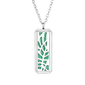 Diffuseur d'huiles essentielles en acier inoxydable de forme rectangulaire, avec coton hydrophile - Product Image 3