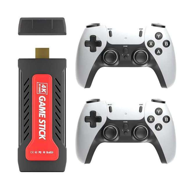 Newest 40 Emulator 3D 4K HD Mini TV Game Console GD30 Game Stick Supports Multi Players 20000 Built-In Games Wireless 2.4GHz